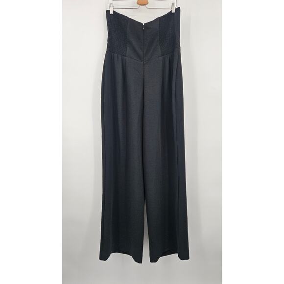 Abercrombie & Fitch Strapless Premium Crepe Jumpsuit Black‎ New with Tag - Picture 8 of 9
